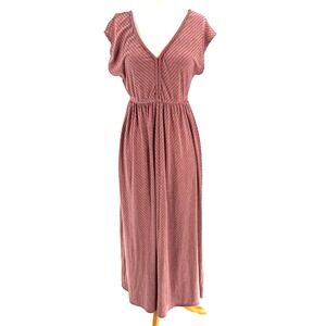 Torrid Maxi Shirt Dress Women's Large Orange Gray Striped Braided V-Neck Casual